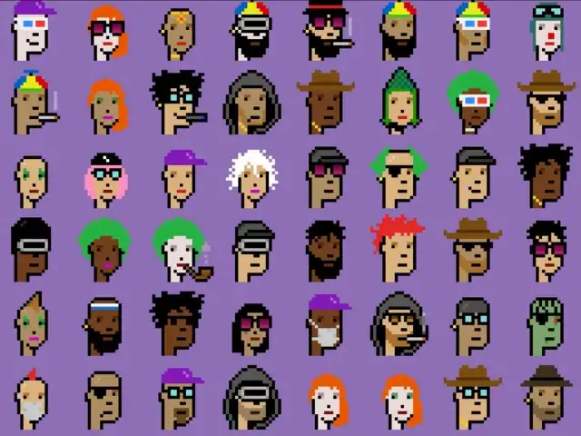 NFT-та от колекцията на Cryptopunks се продаваха за милиони долари. Изображение: iQ.wiki