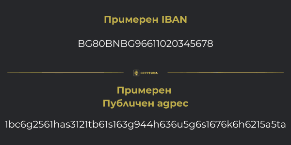 Примерен IBAN и Публичен адрес