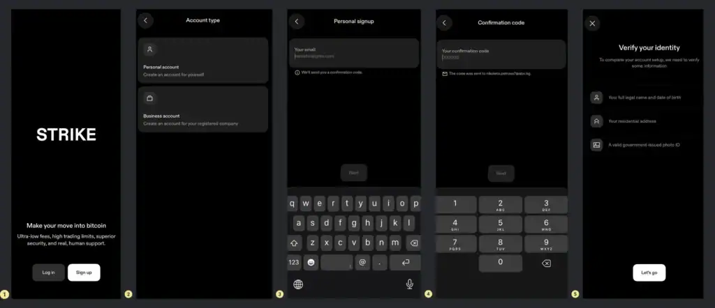 Процес на регистрация в Strike стъпка по стъпка