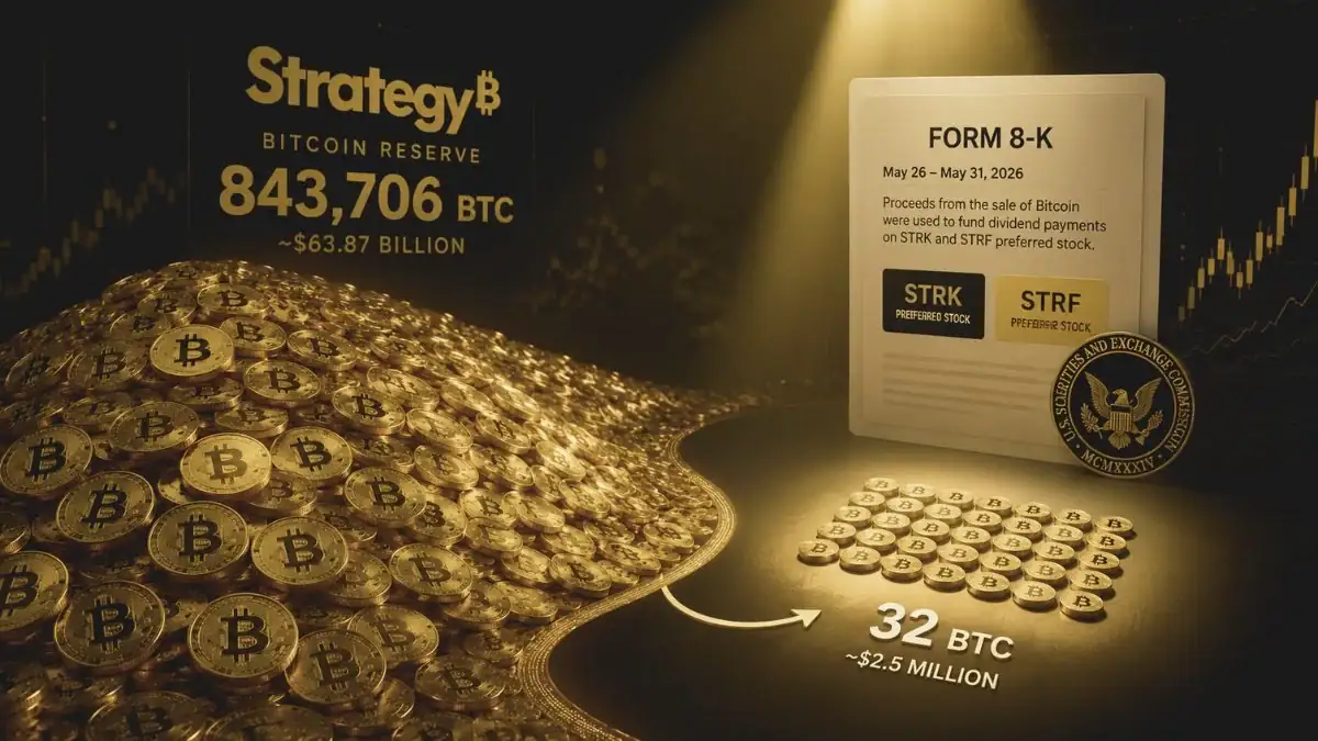 Strategy продаде 32 BTC от Bitcoin резерва си Strategy продаде 32 BTC от своя Биткойн резерв