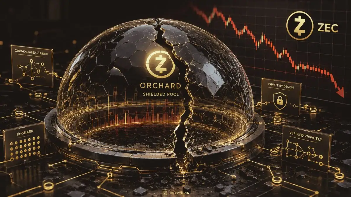 Zcash Orchard уязвимост и спад на ZEC Zcash Orchard shielded pool с критична уязвимост и падаща графика на ZEC