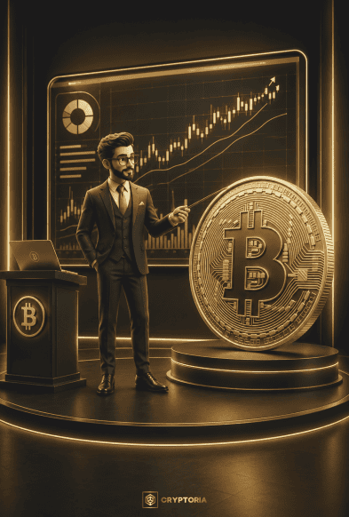 Биткойн и крипто знание хъб Образователна илюстрация за Биткойн и криптовалутите с анализ на технологията, данни и обяснения.