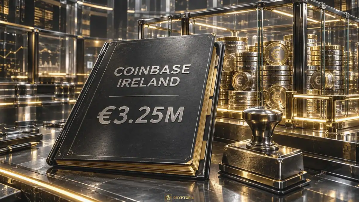 Регулаторен документ за глоба на Coinbase Ireland в размер на €3,25 млн. и защитени клиентски средства.