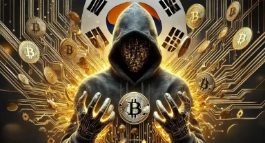 Илюстрация, символизираща фишинг атака срещу биткойн активи в Южна Корея и компрометиране на дигитална сигурност.